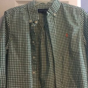 Ralph Lauren green checkered button down